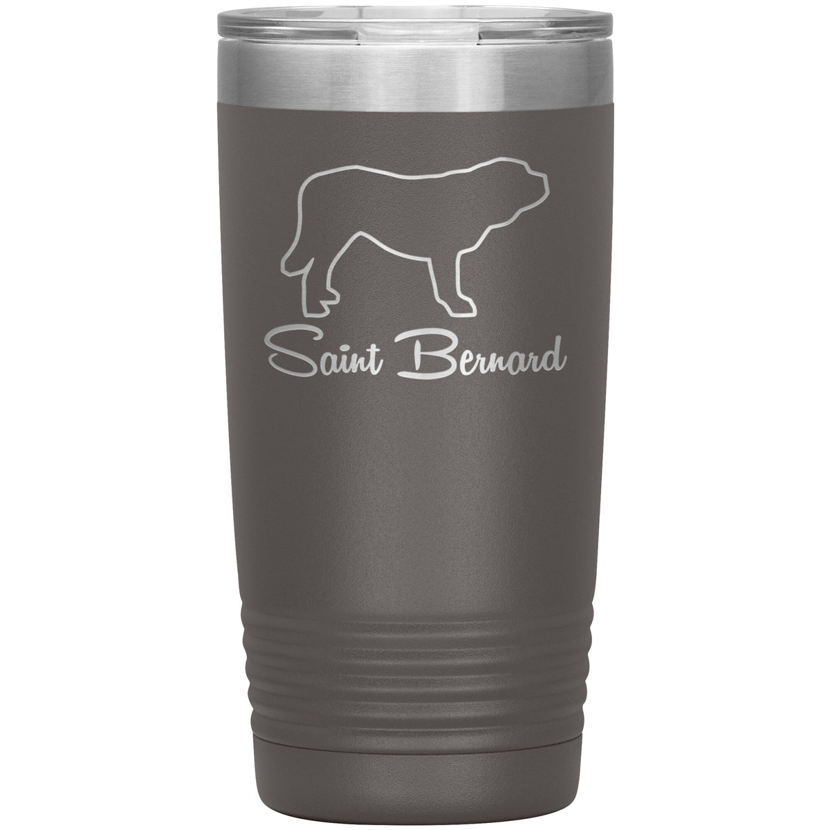 Saint Bernard Dog Outlined Silhouette 20oz Insulated Tumbler