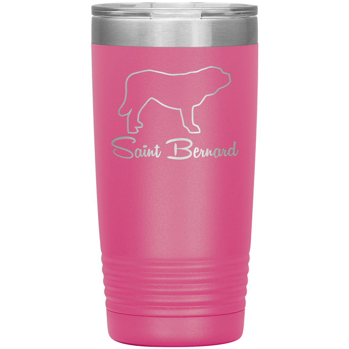 Saint Bernard Dog Outlined Silhouette 20oz Insulated Tumbler