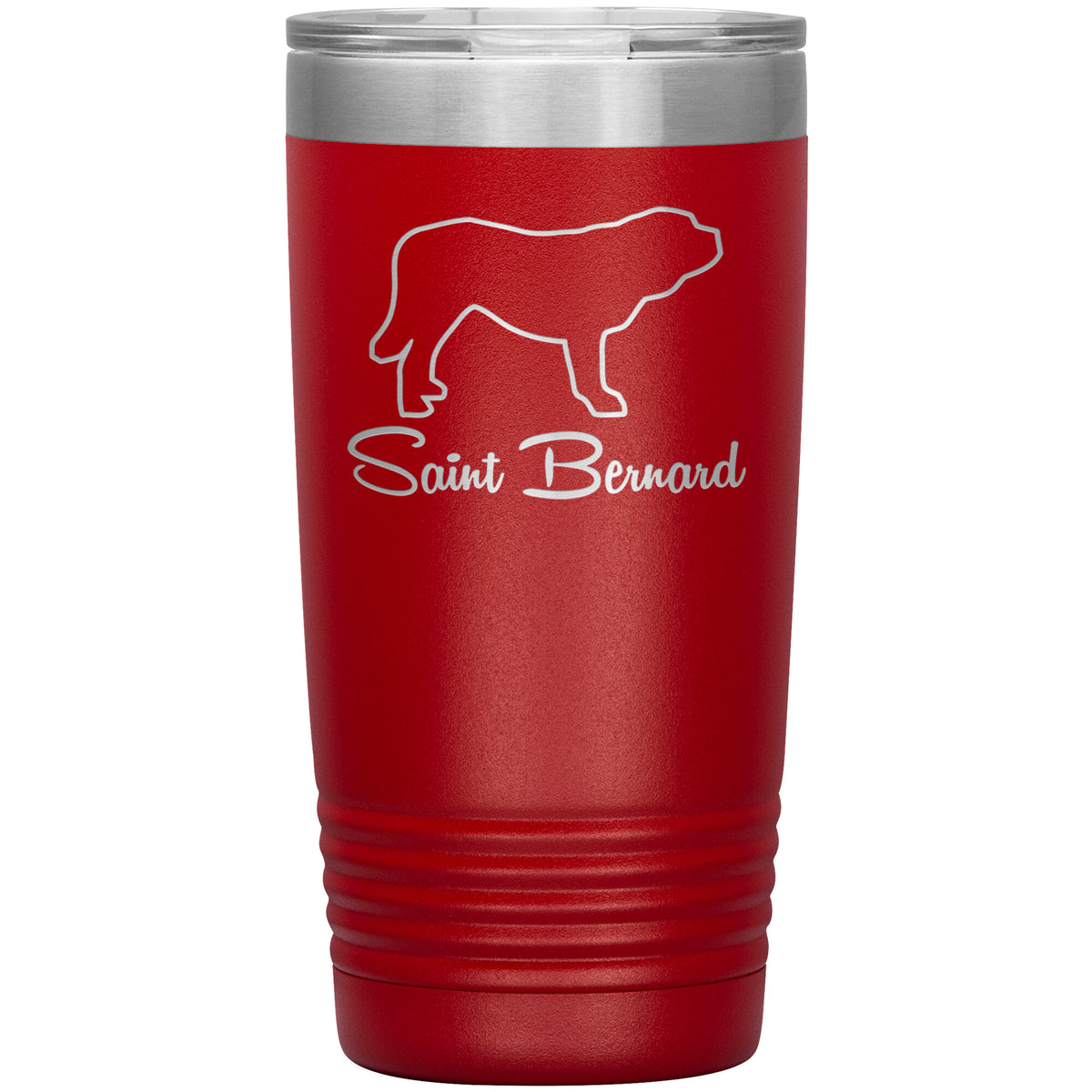 Saint Bernard Dog Outlined Silhouette 20oz Insulated Tumbler