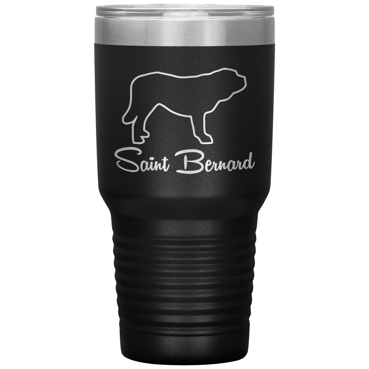 Saint Bernard Dog Outlined Silhouette 30oz Insulated Tumbler