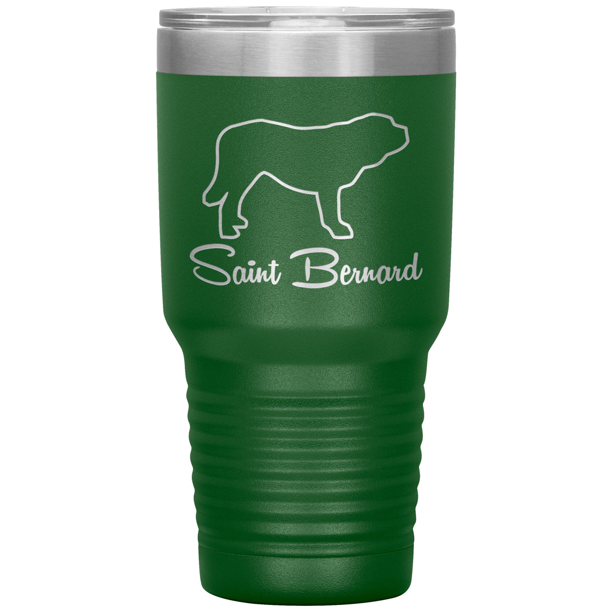 Saint Bernard Dog Outlined Silhouette 30oz Insulated Tumbler