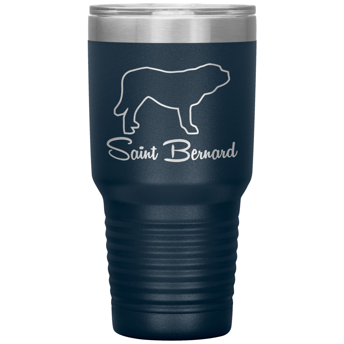 Saint Bernard Dog Outlined Silhouette 30oz Insulated Tumbler