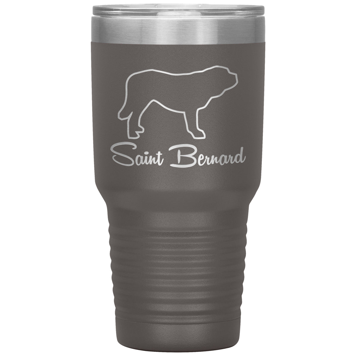 Saint Bernard Dog Outlined Silhouette 30oz Insulated Tumbler