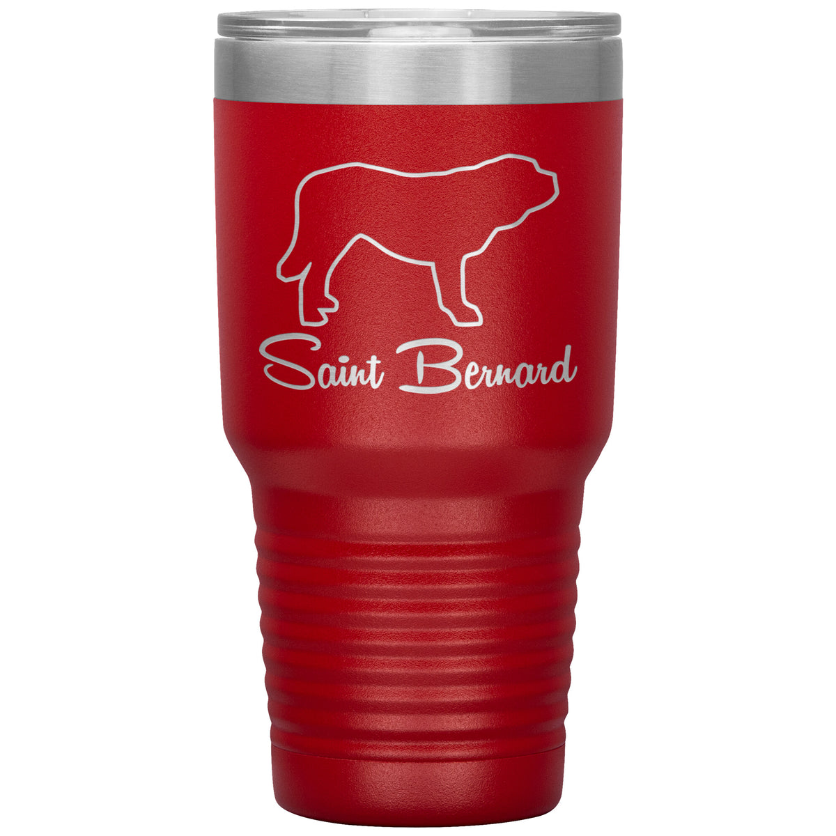 Saint Bernard Dog Outlined Silhouette 30oz Insulated Tumbler