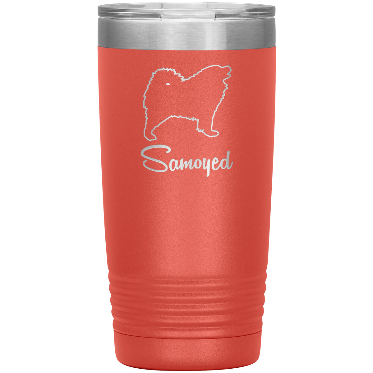Samoyed Dog Outlined Silhouette 20oz Insulated Tumbler