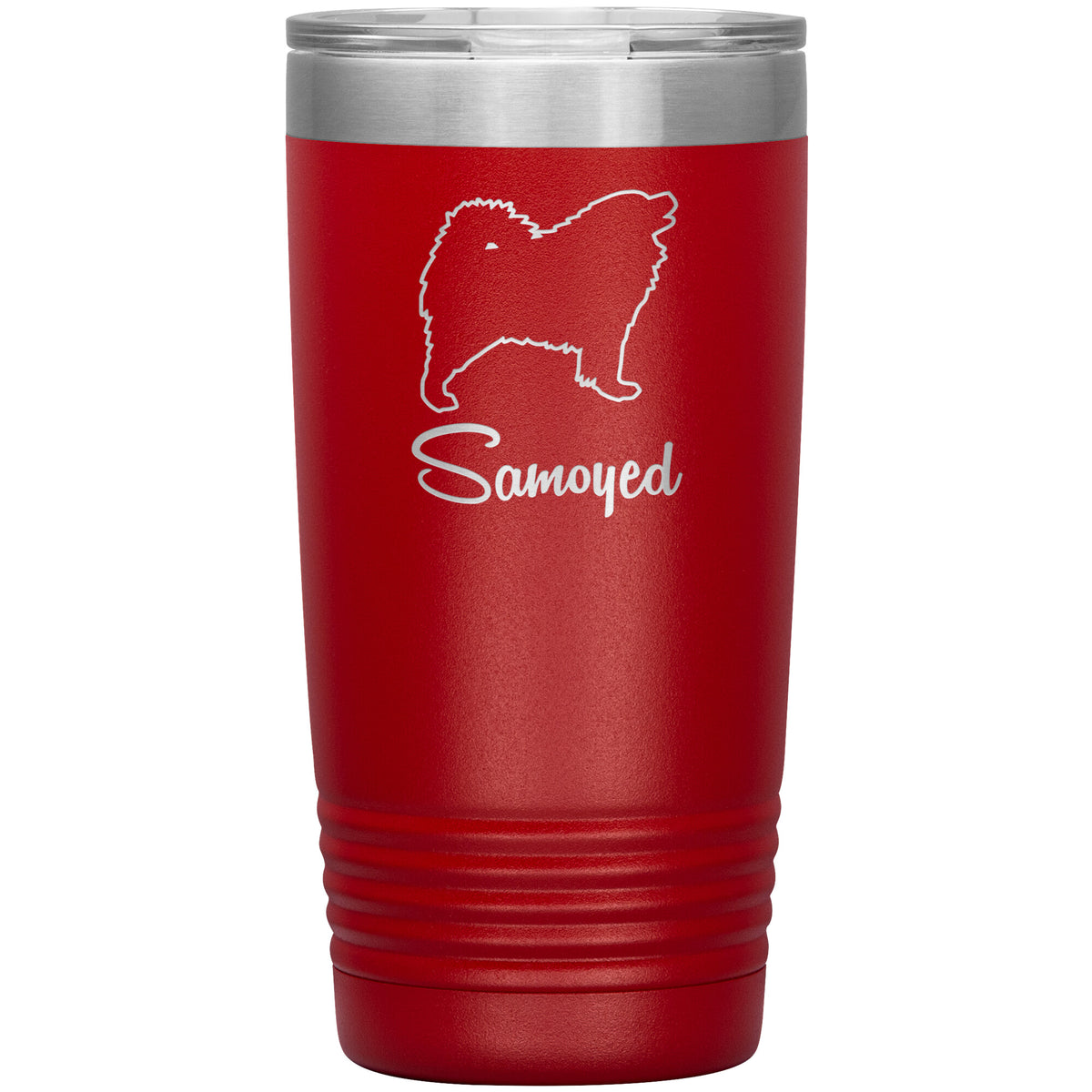 Samoyed Dog Outlined Silhouette 20oz Insulated Tumbler