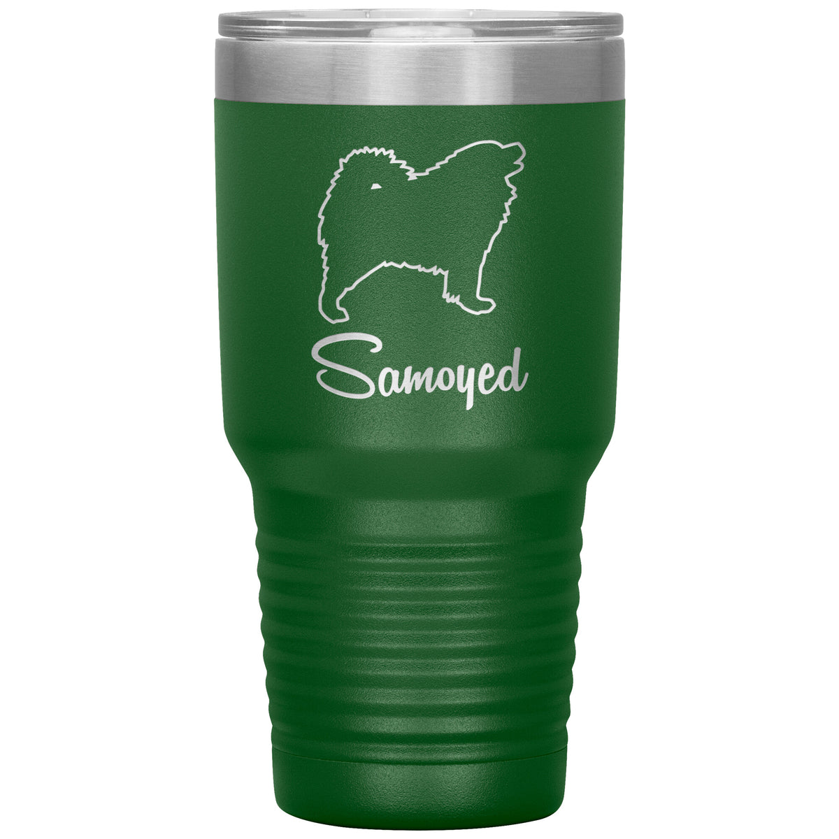 Samoyed Dog Outlined Silhouette 30oz Insulated Tumbler