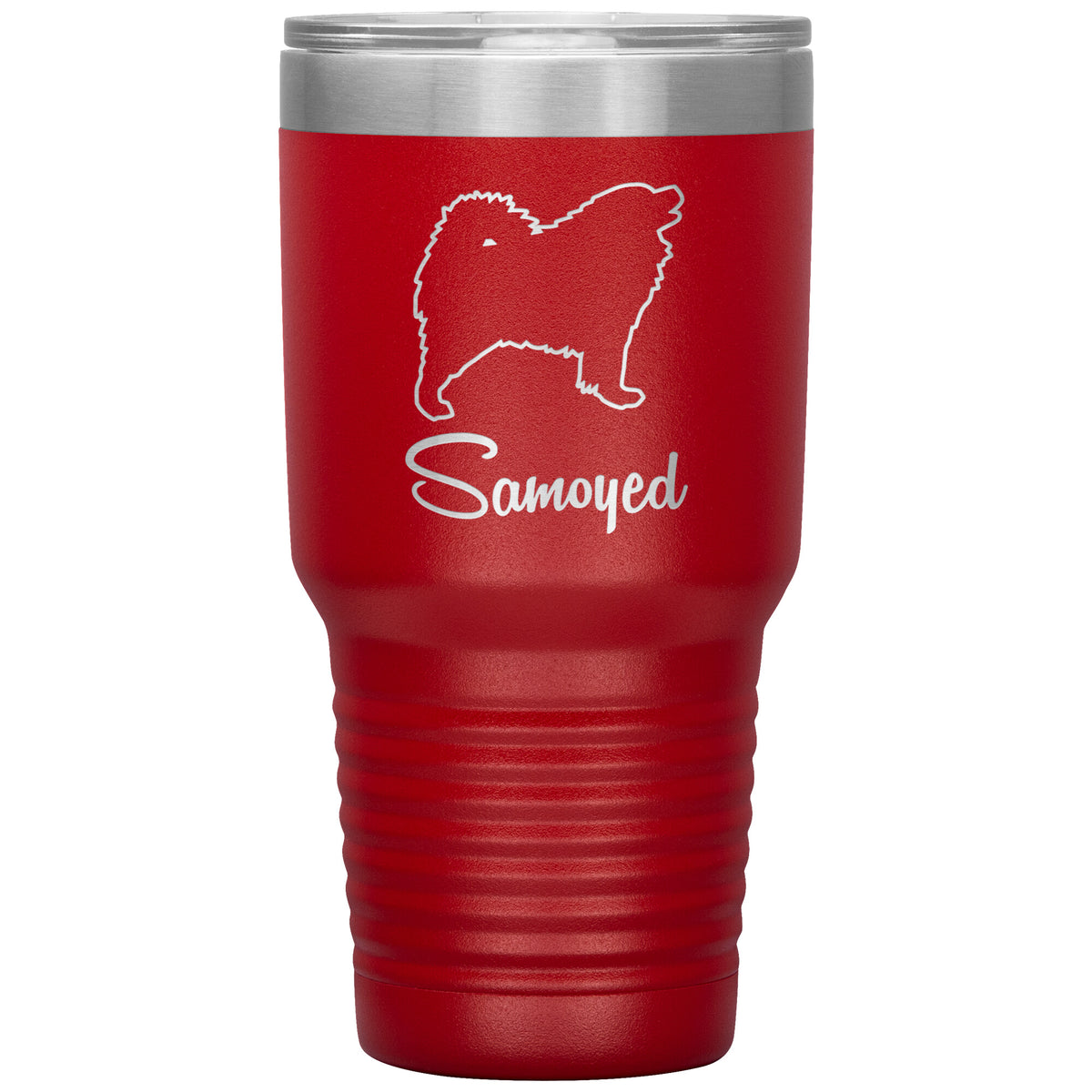 Samoyed Dog Outlined Silhouette 30oz Insulated Tumbler