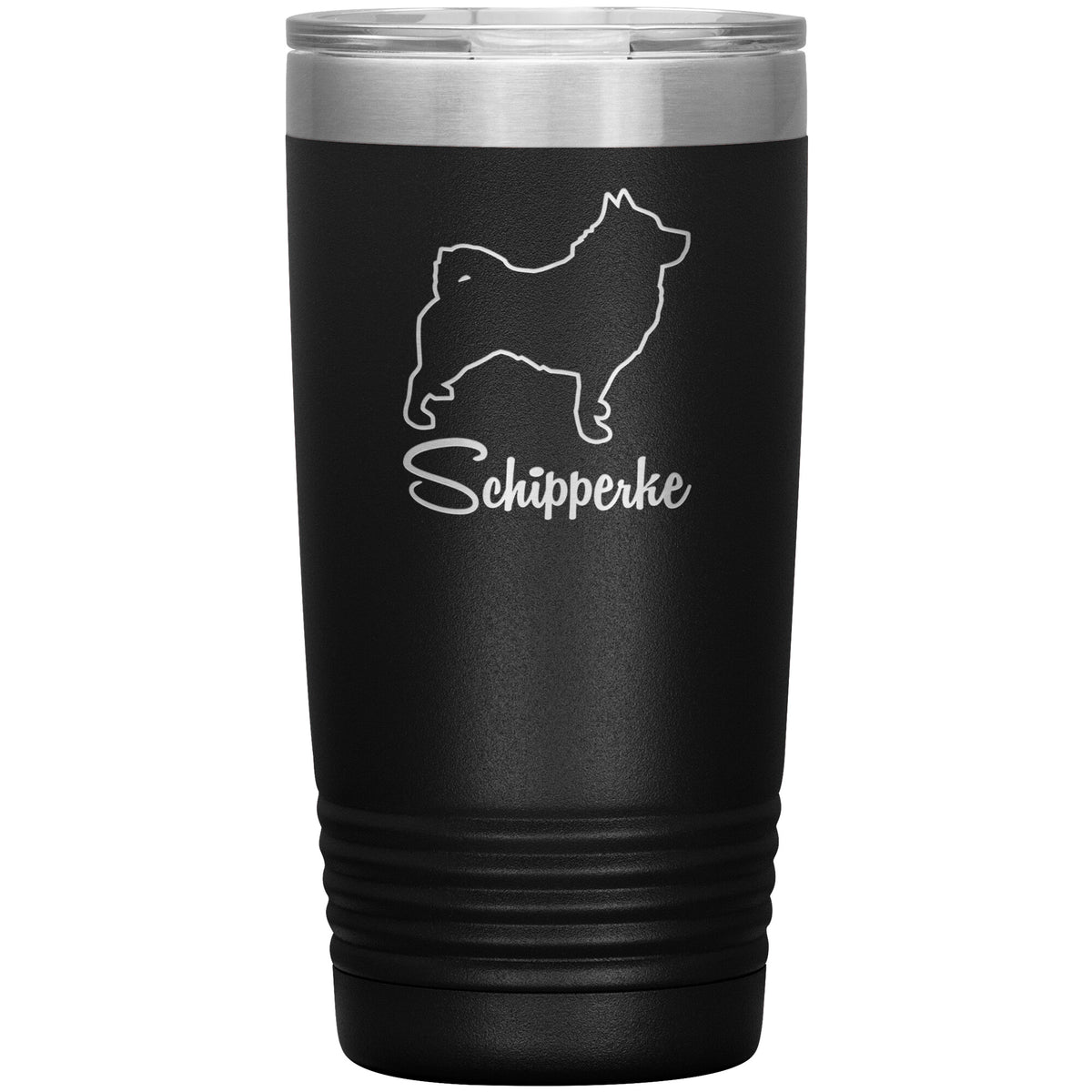 Schipperke Dog Outlined Silhouette 20oz Insulated Tumbler