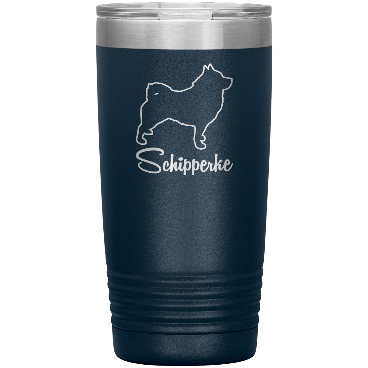 Schipperke Dog Outlined Silhouette 20oz Insulated Tumbler