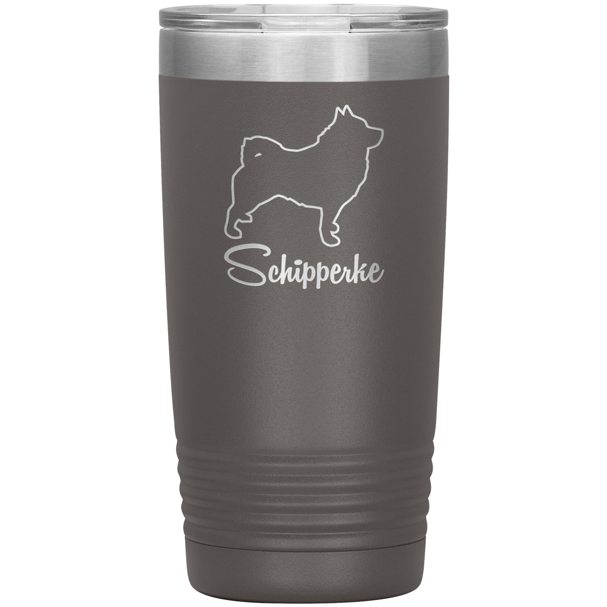 Schipperke Dog Outlined Silhouette 20oz Insulated Tumbler