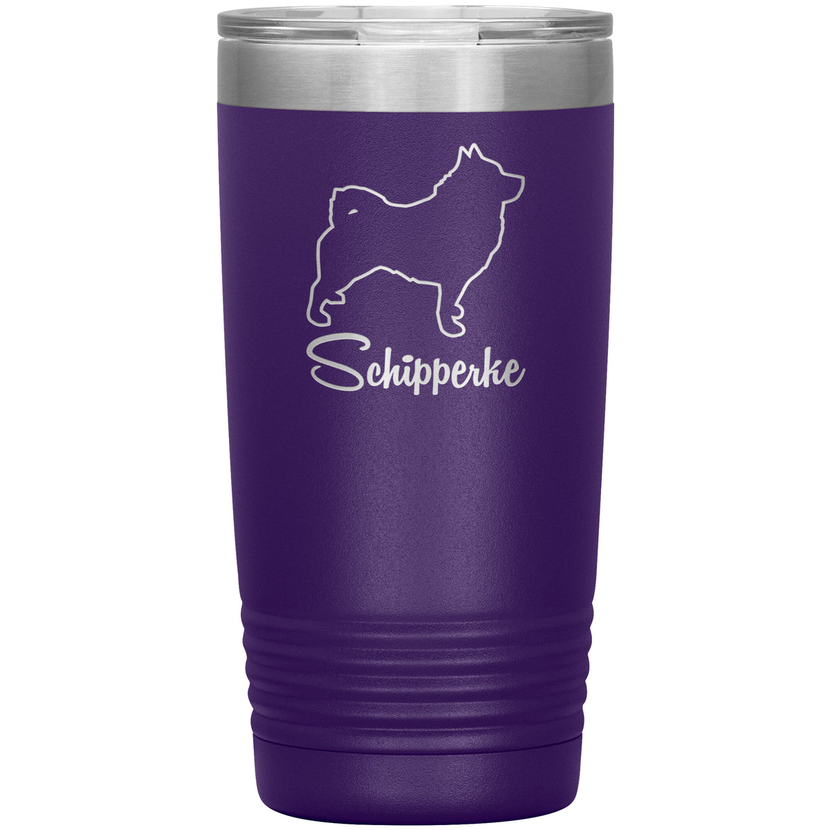Schipperke Dog Outlined Silhouette 20oz Insulated Tumbler