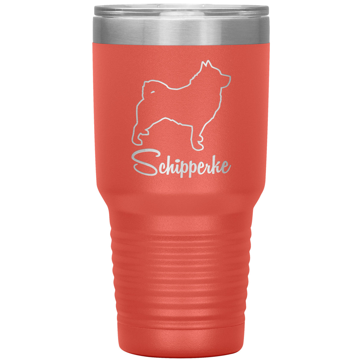 Schipperke Dog Outlined Silhouette 30oz Insulated Tumbler