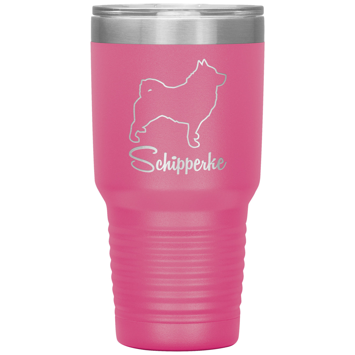 Schipperke Dog Outlined Silhouette 30oz Insulated Tumbler
