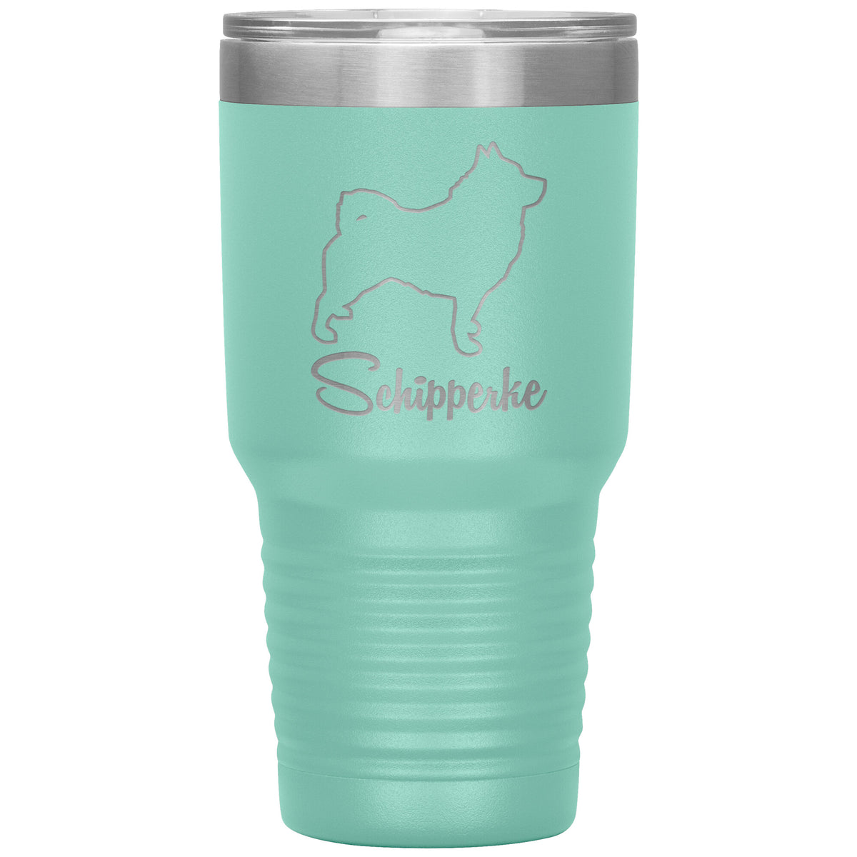 Schipperke Dog Outlined Silhouette 30oz Insulated Tumbler