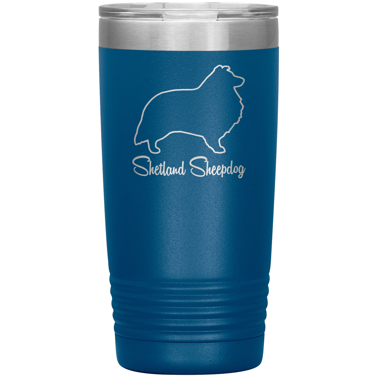 Shetland Sheepdog Dog Outlined Silhouette 20oz Insulated Tumbler