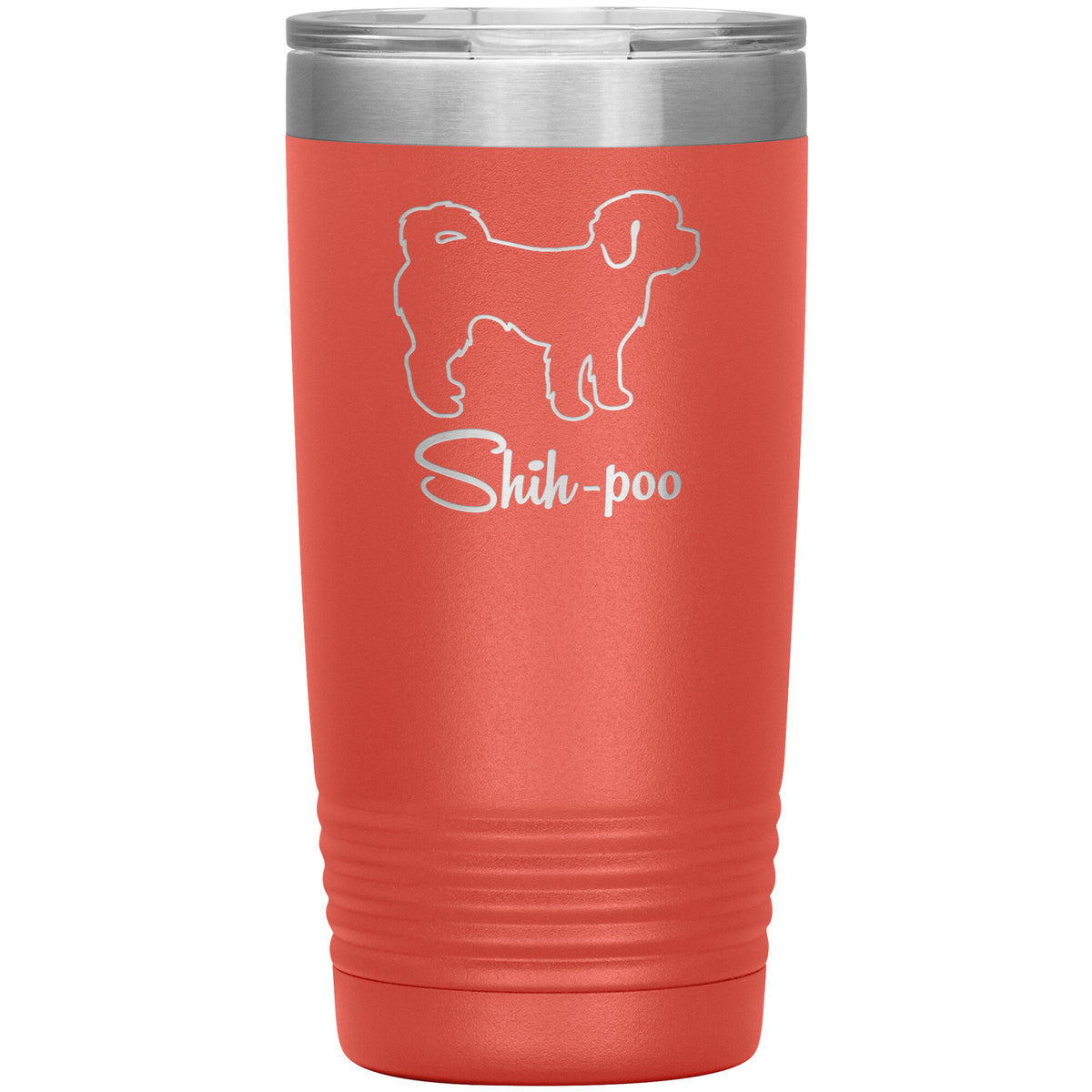Shih Poo Dog Outlined Silhouette 20oz Insulated Tumbler
