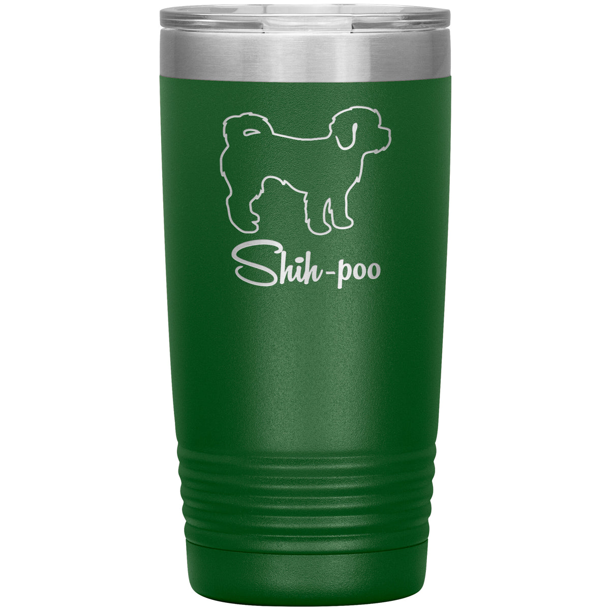 Shih Poo Dog Outlined Silhouette 20oz Insulated Tumbler