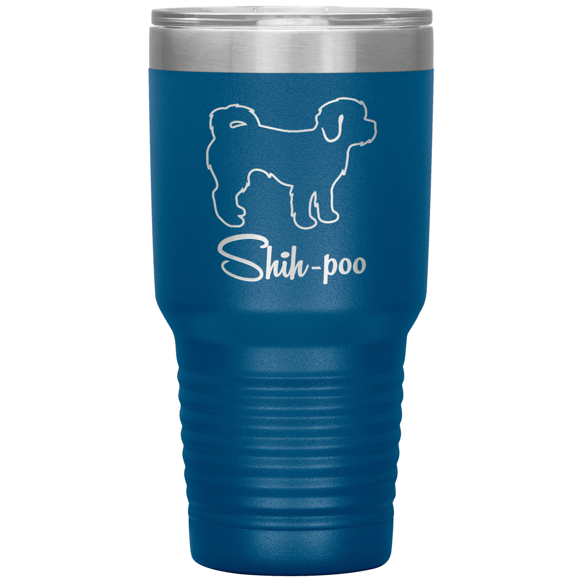 Shih Poo Dog Outlined Silhouette 30oz Insulated Tumbler