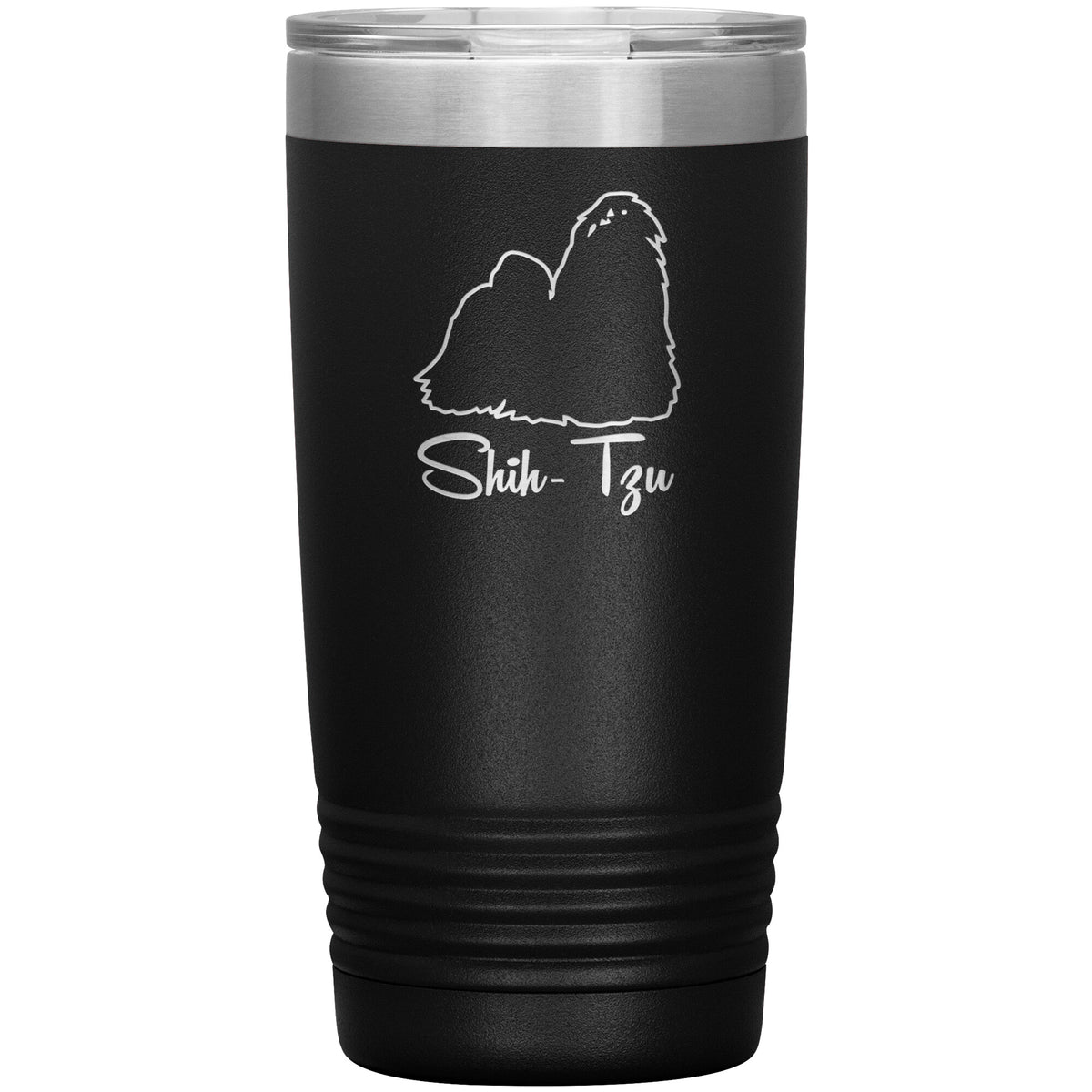 Shih Tzu Dog Outlined Silhouette 20oz Insulated Tumbler