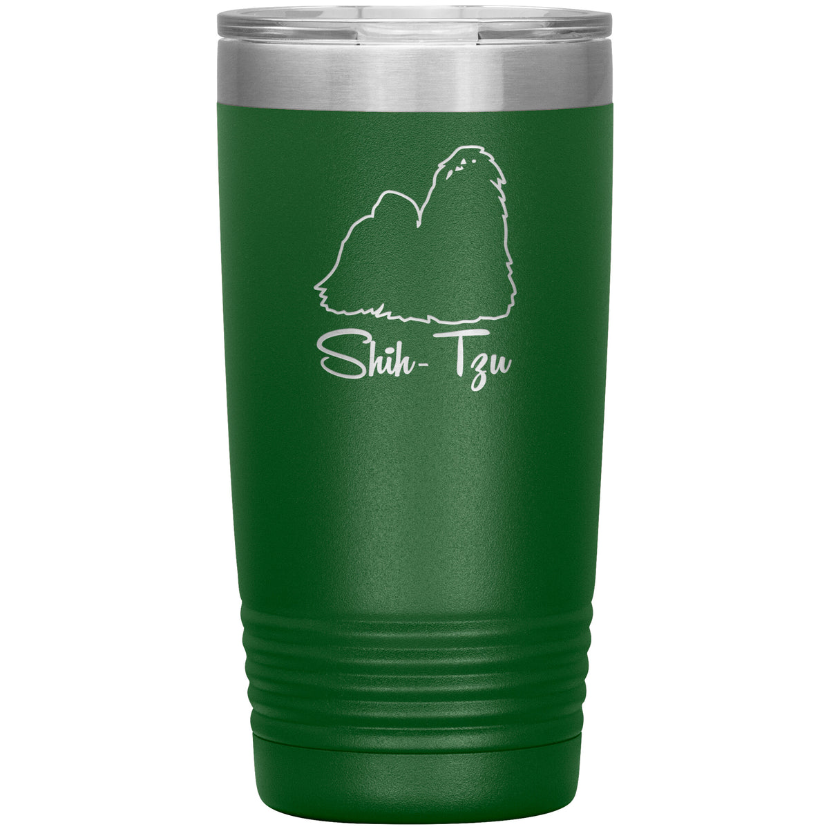 Shih Tzu Dog Outlined Silhouette 20oz Insulated Tumbler