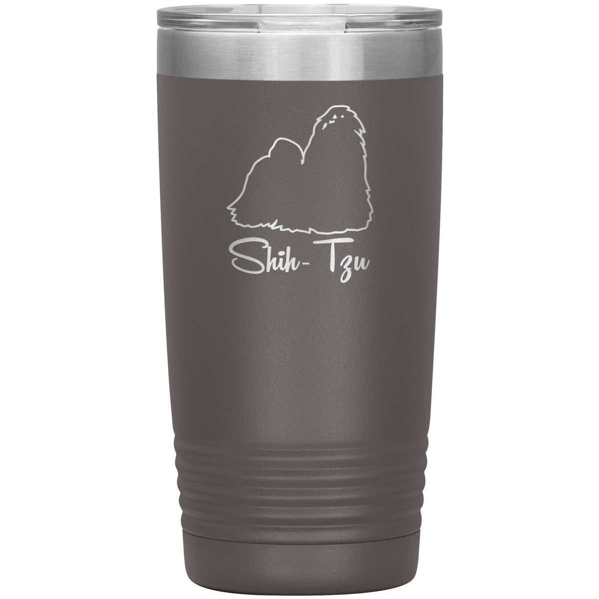 Shih Tzu Dog Outlined Silhouette 20oz Insulated Tumbler