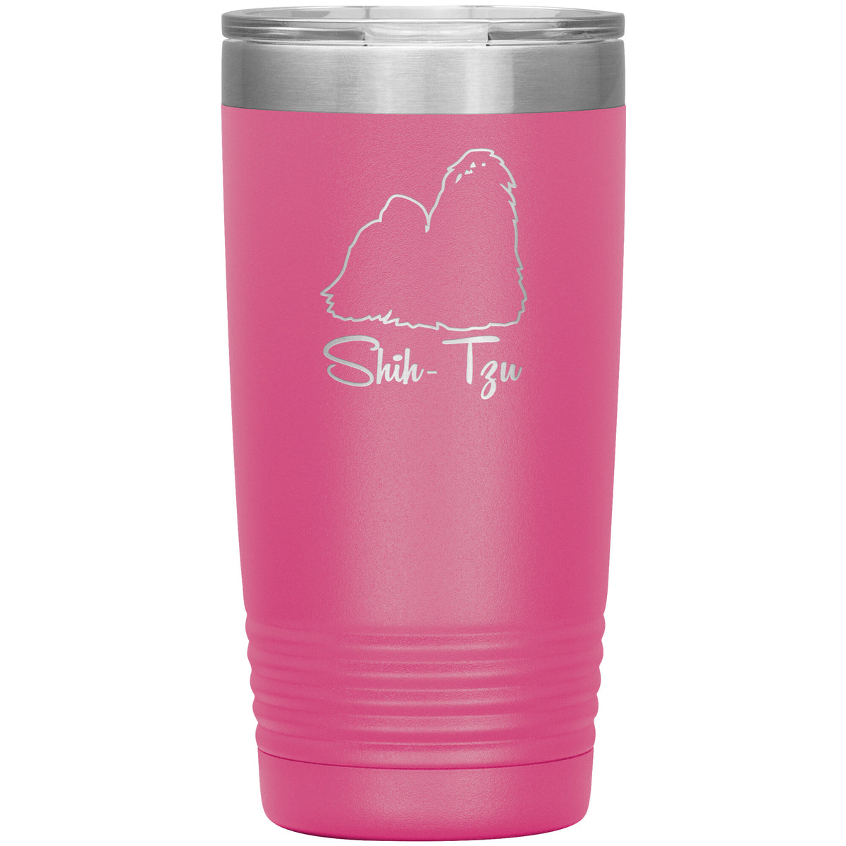 Shih Tzu Dog Outlined Silhouette 20oz Insulated Tumbler