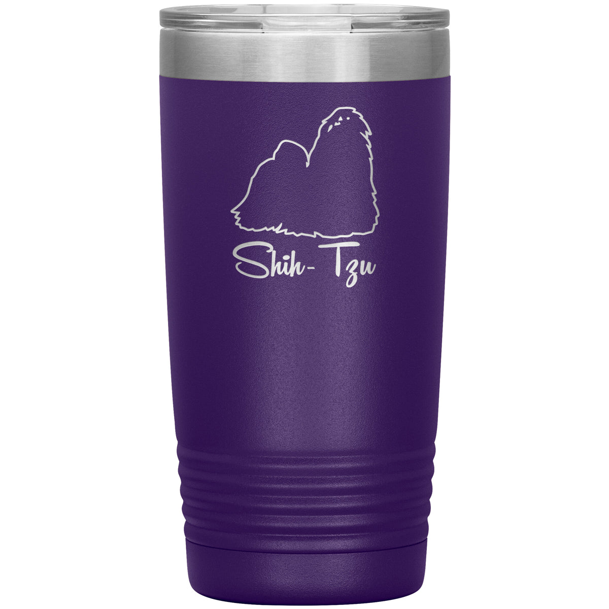 Shih Tzu Dog Outlined Silhouette 20oz Insulated Tumbler