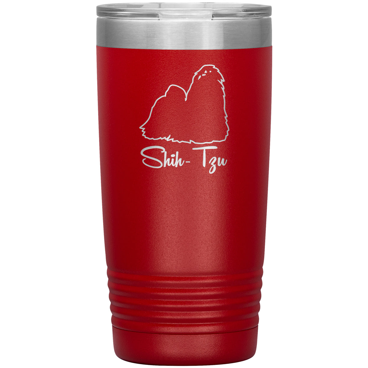 Shih Tzu Dog Outlined Silhouette 20oz Insulated Tumbler