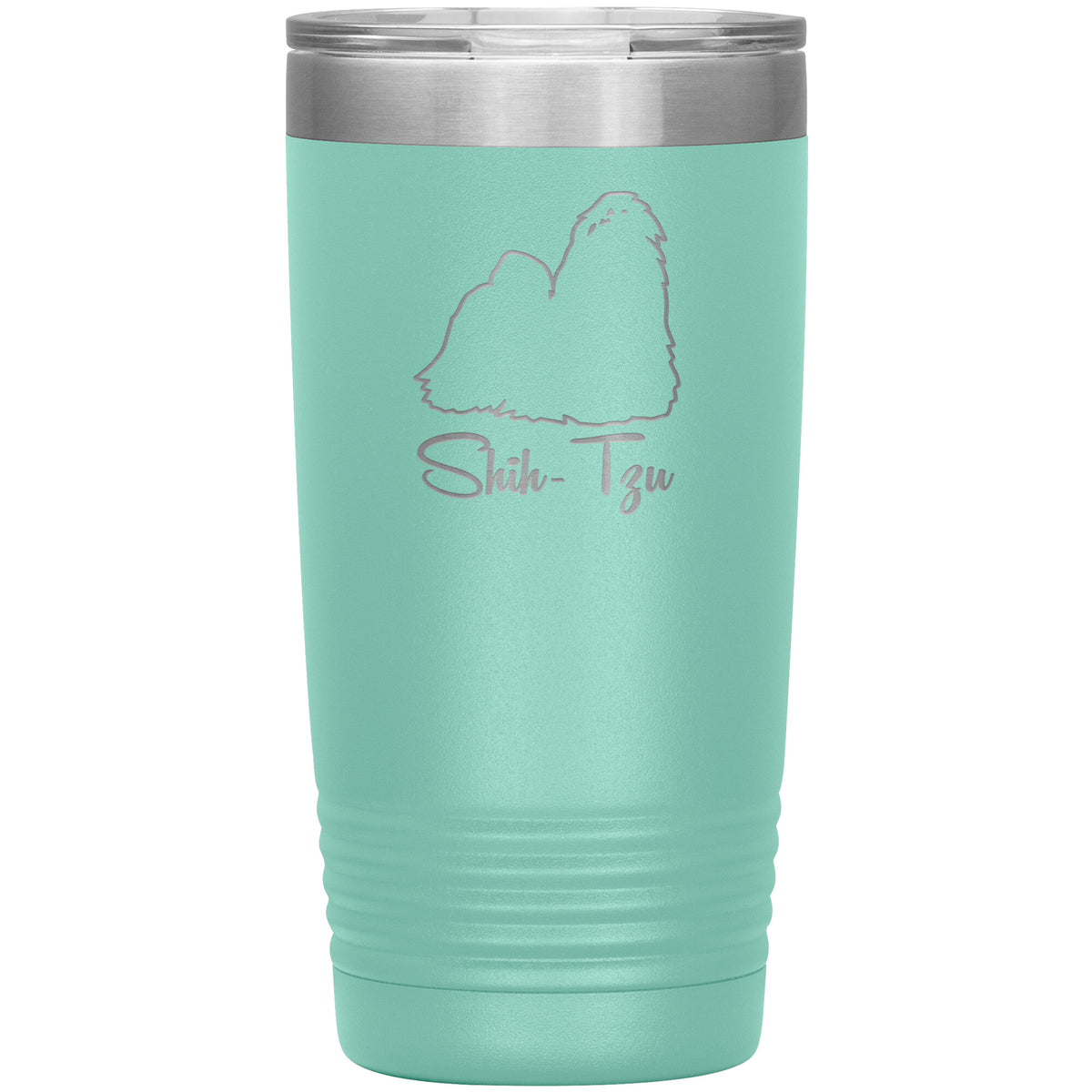 Shih Tzu Dog Outlined Silhouette 20oz Insulated Tumbler