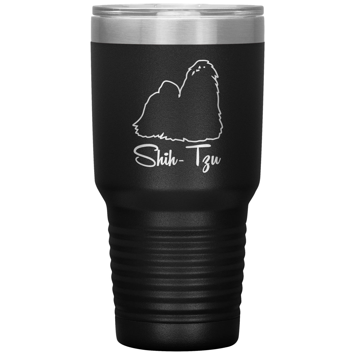 Shih Tzu Dog Outlined Silhouette 30oz Insulated Tumbler