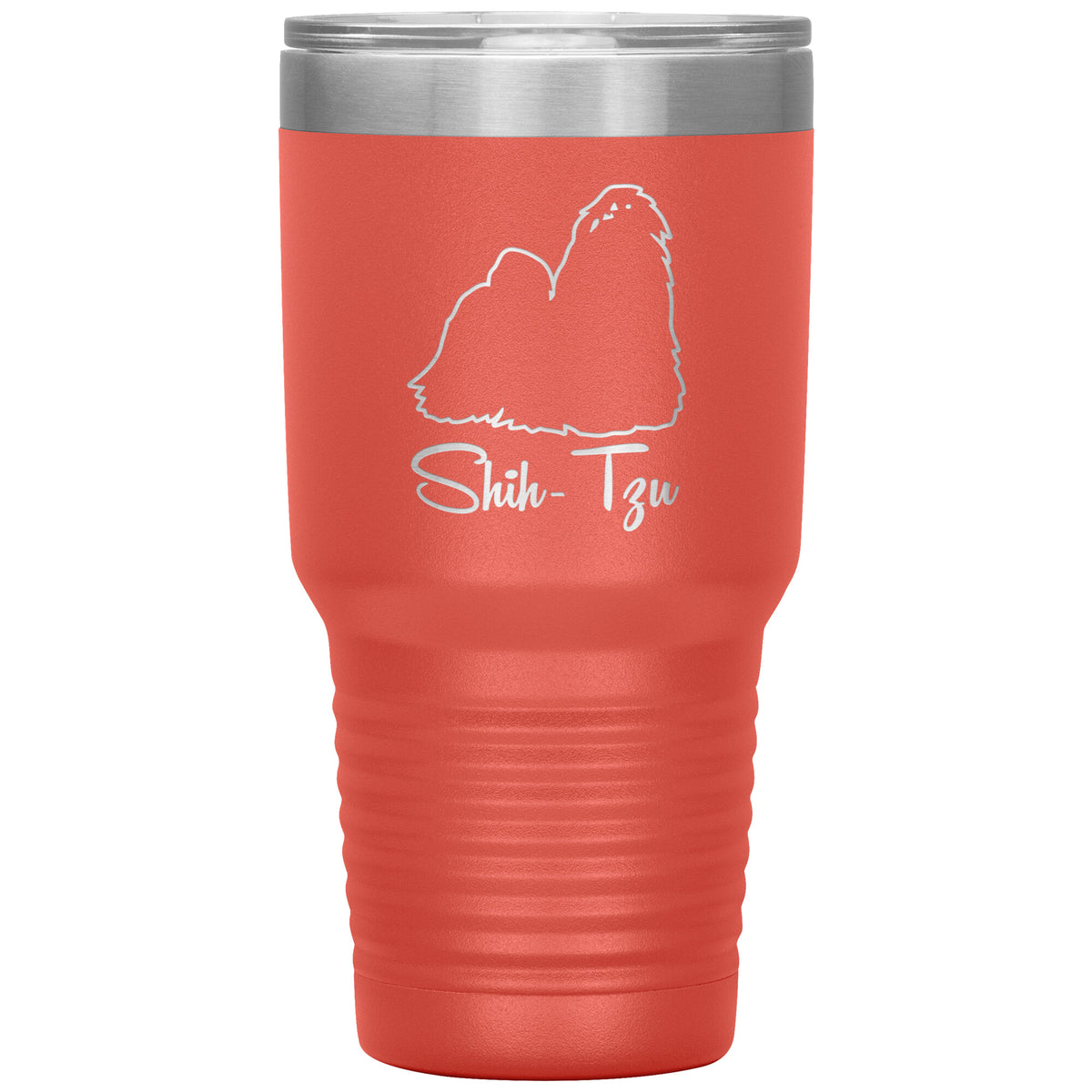 Shih Tzu Dog Outlined Silhouette 30oz Insulated Tumbler
