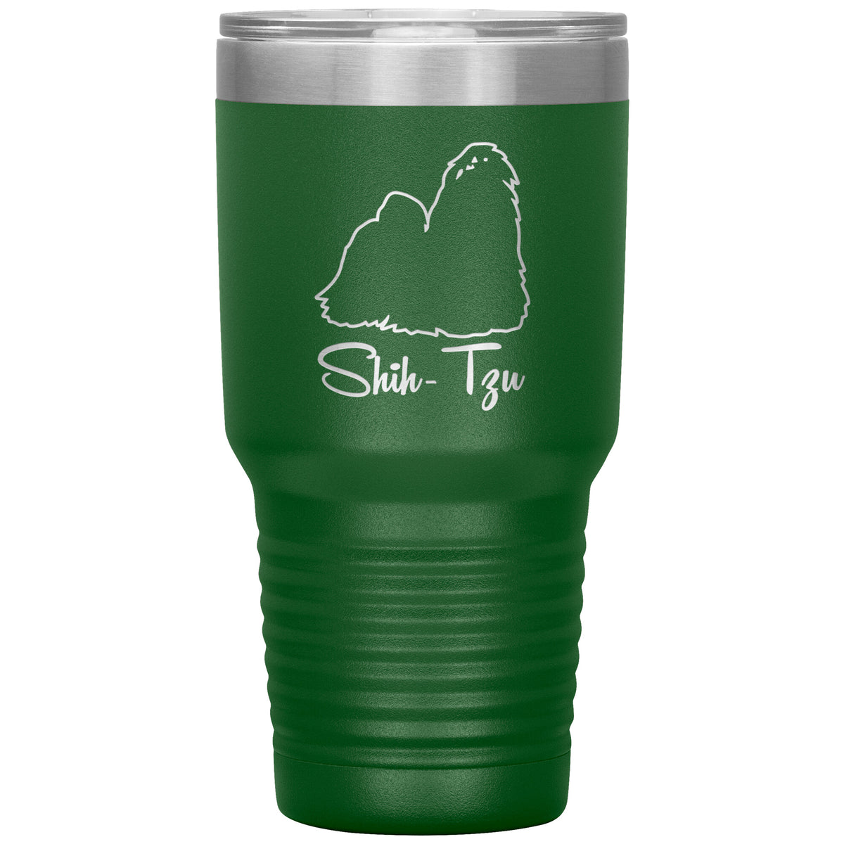 Shih Tzu Dog Outlined Silhouette 30oz Insulated Tumbler