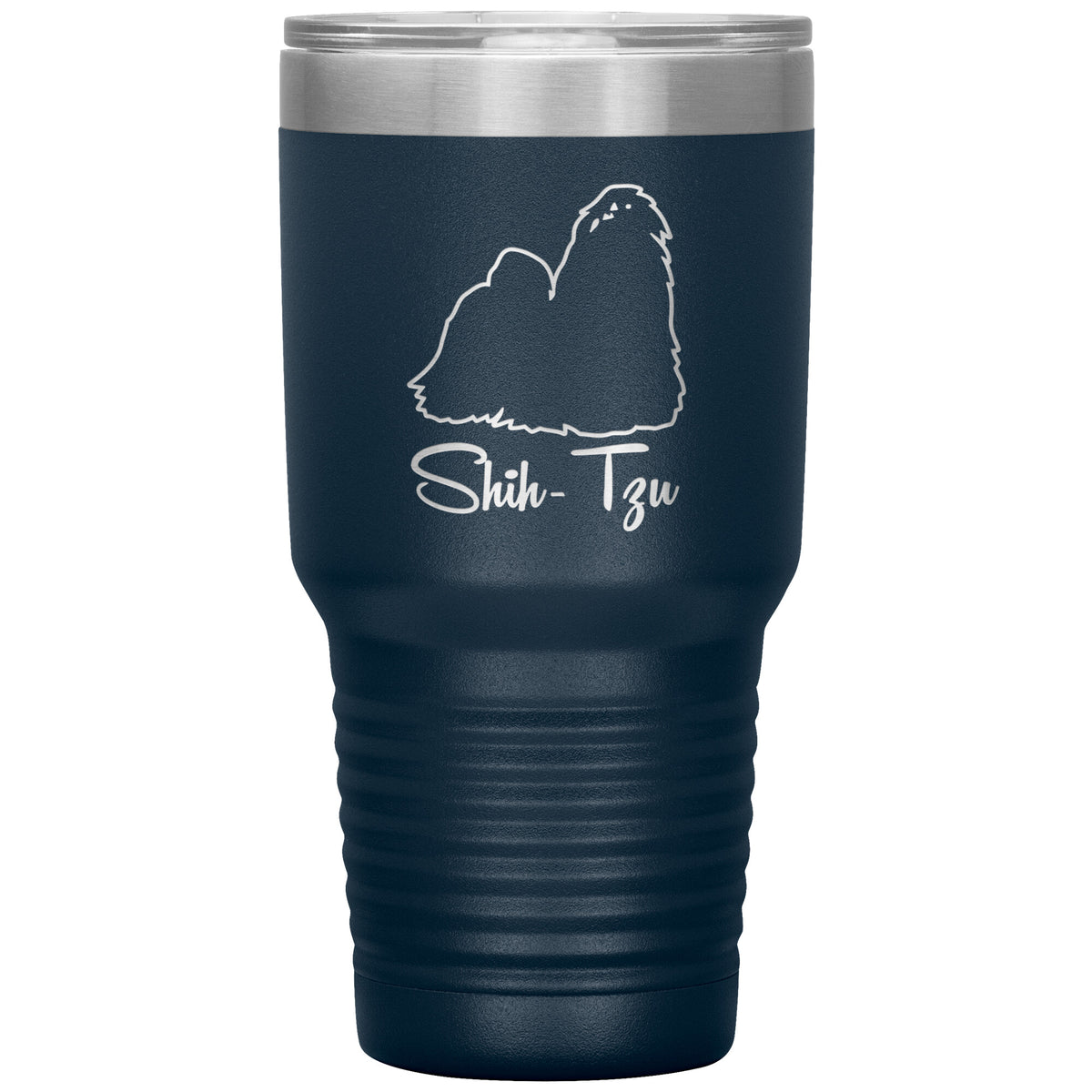 Shih Tzu Dog Outlined Silhouette 30oz Insulated Tumbler