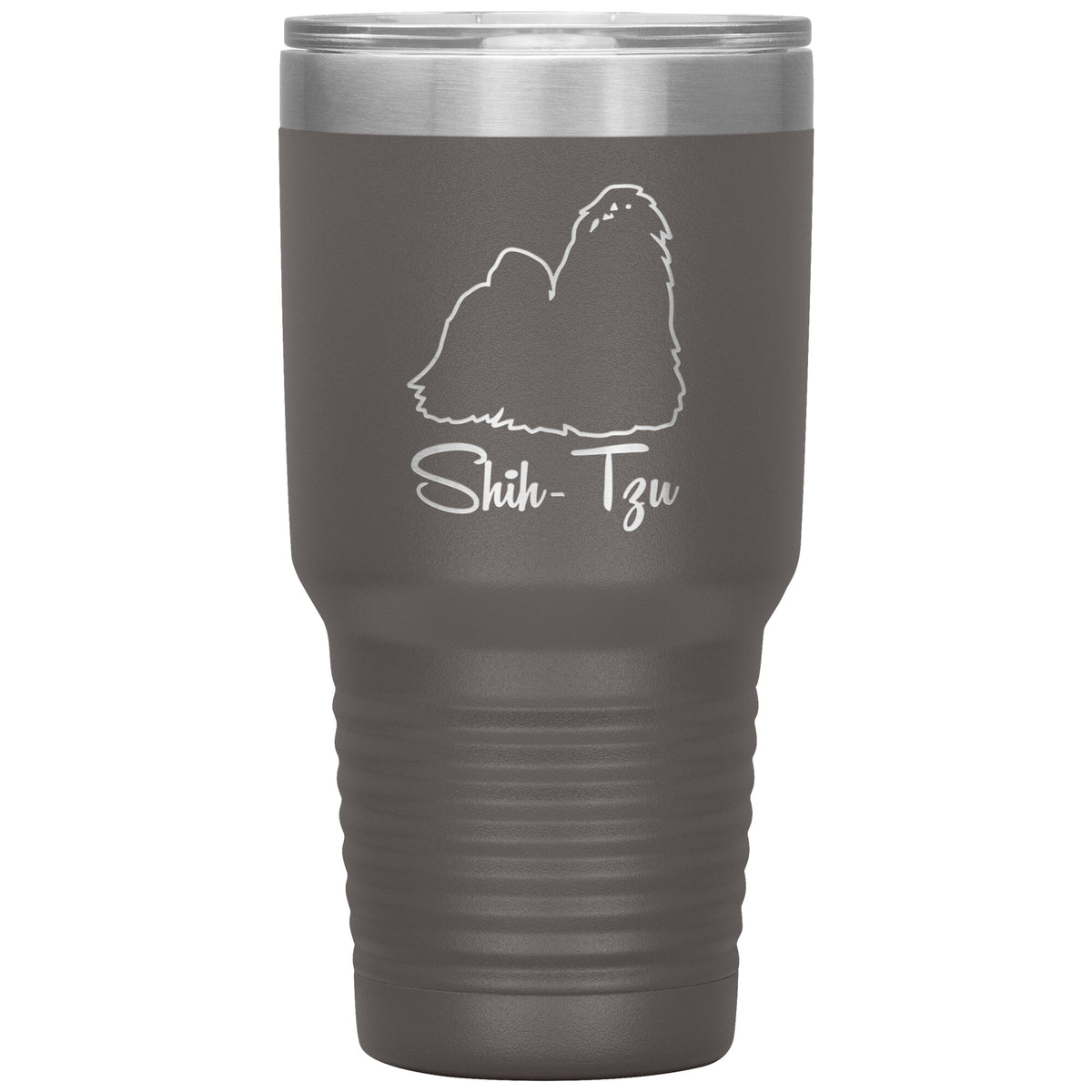 Shih Tzu Dog Outlined Silhouette 30oz Insulated Tumbler