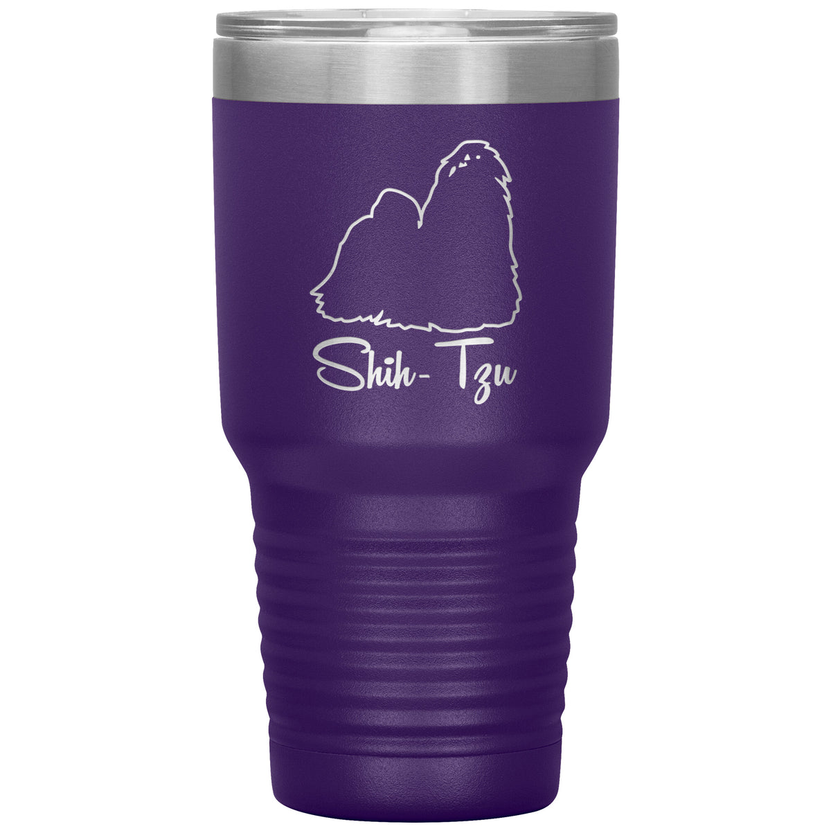 Shih Tzu Dog Outlined Silhouette 30oz Insulated Tumbler