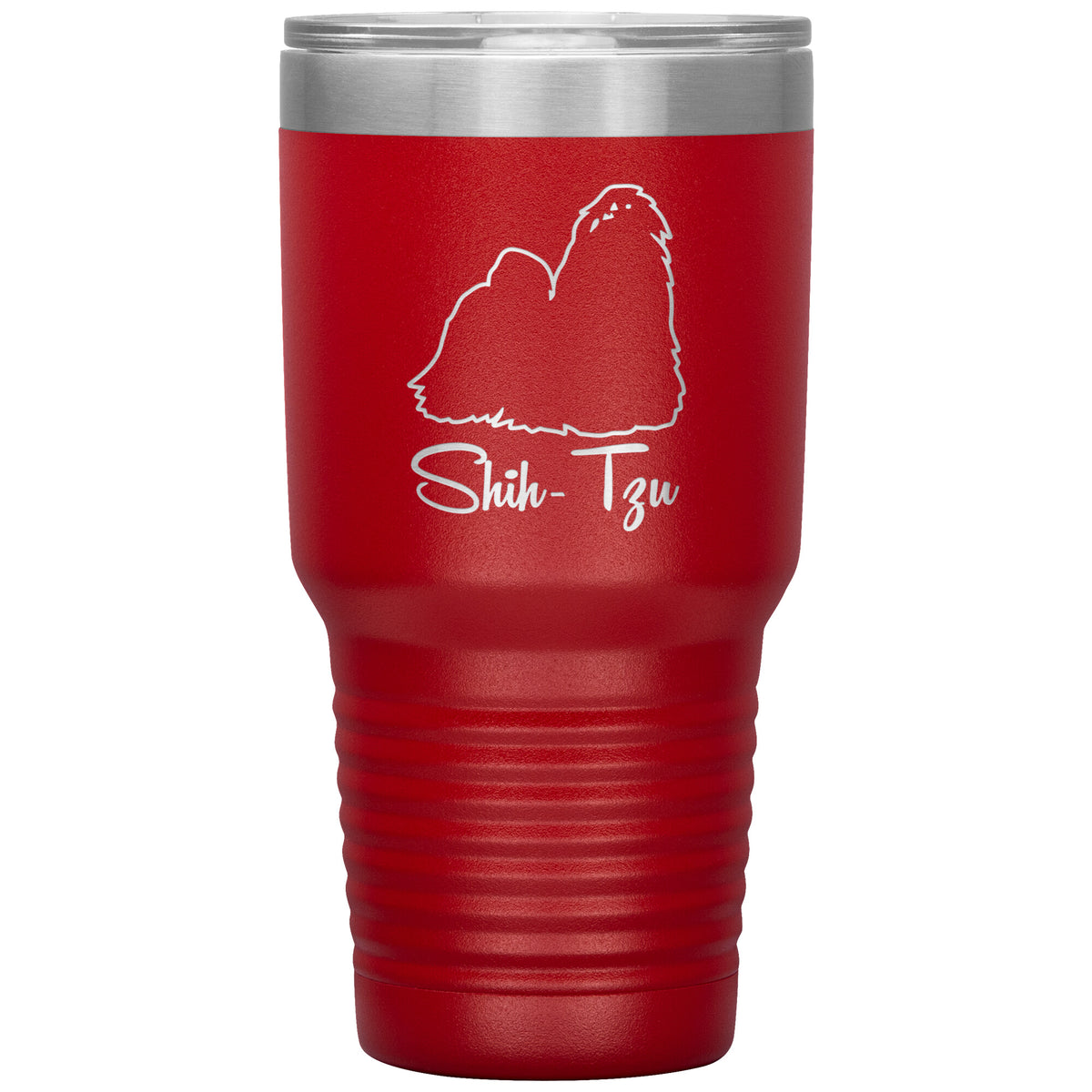 Shih Tzu Dog Outlined Silhouette 30oz Insulated Tumbler