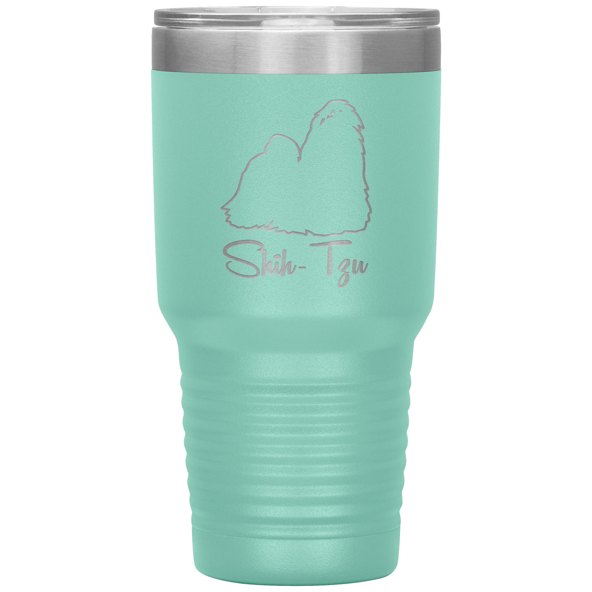 Shih Tzu Dog Outlined Silhouette 30oz Insulated Tumbler