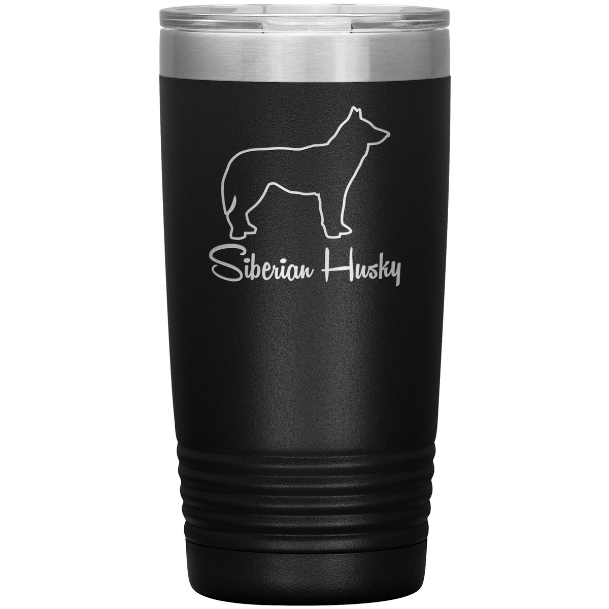 Siberian Husky Dog Outlined Silhouette 20oz Insulated Tumbler