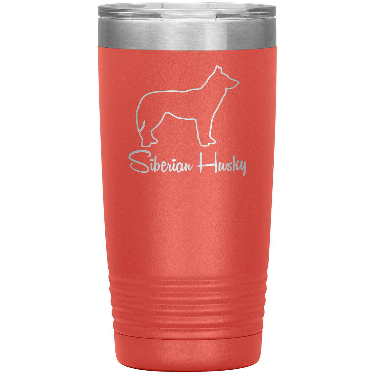 Siberian Husky Dog Outlined Silhouette 20oz Insulated Tumbler