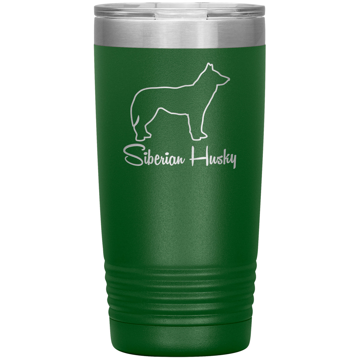 Siberian Husky Dog Outlined Silhouette 20oz Insulated Tumbler