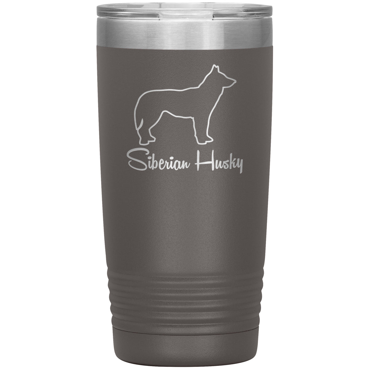 Siberian Husky Dog Outlined Silhouette 20oz Insulated Tumbler