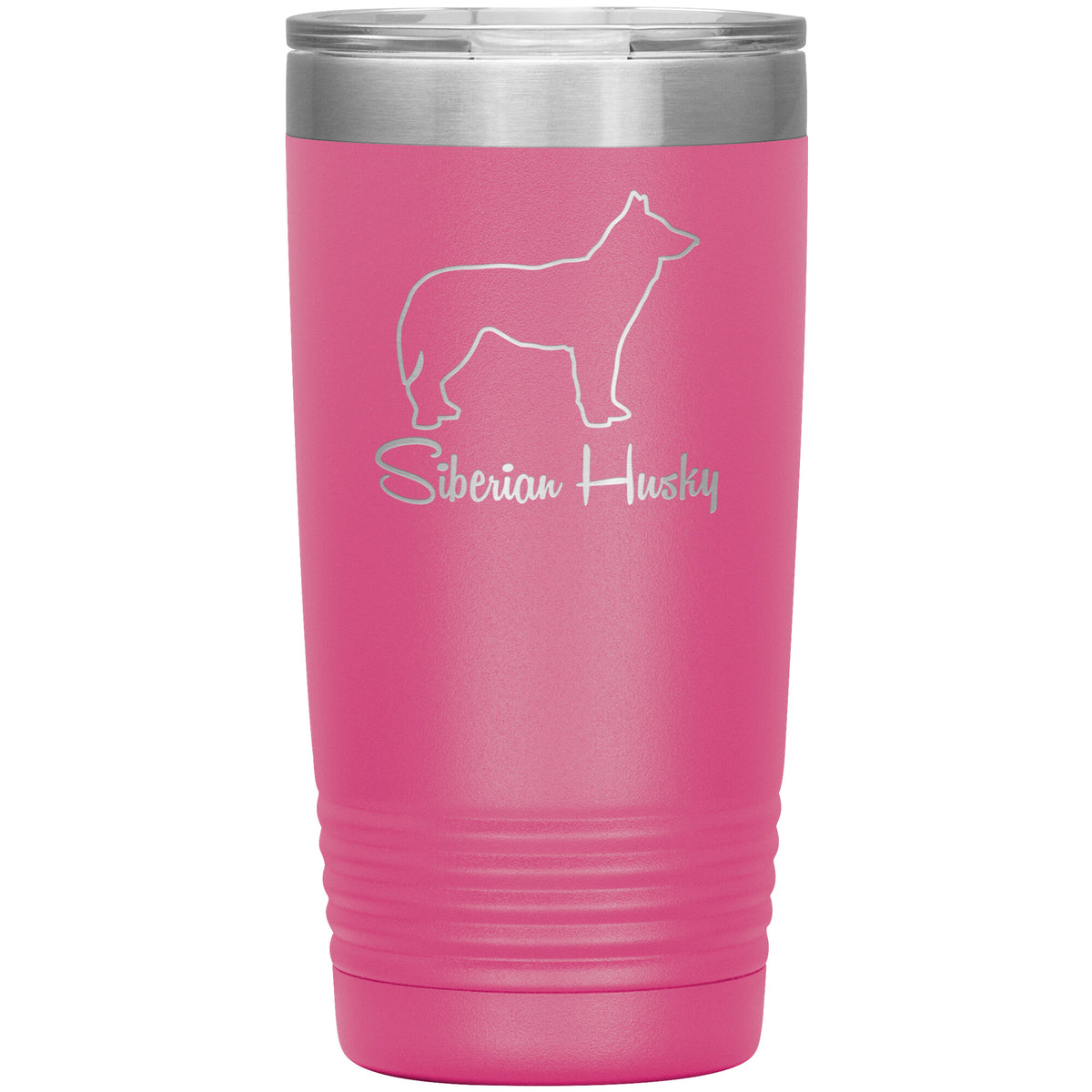 Siberian Husky Dog Outlined Silhouette 20oz Insulated Tumbler