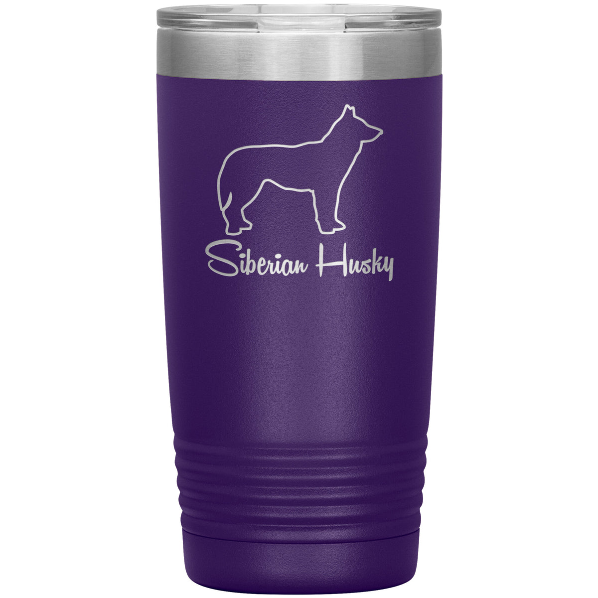 Siberian Husky Dog Outlined Silhouette 20oz Insulated Tumbler