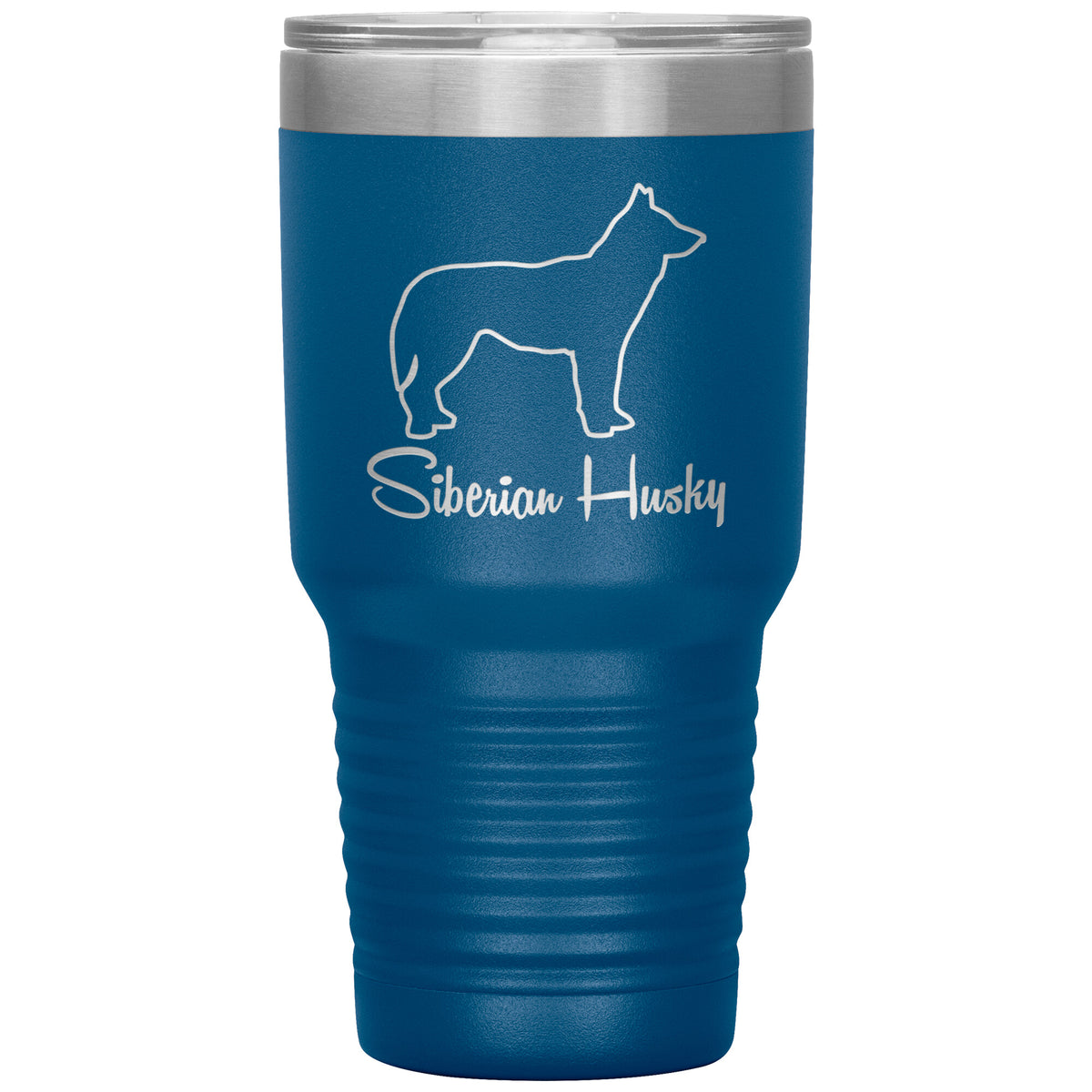 Siberian Husky Dog Outlined Silhouette 30oz Insulated Tumbler