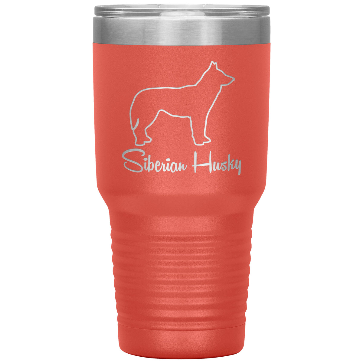 Siberian Husky Dog Outlined Silhouette 30oz Insulated Tumbler