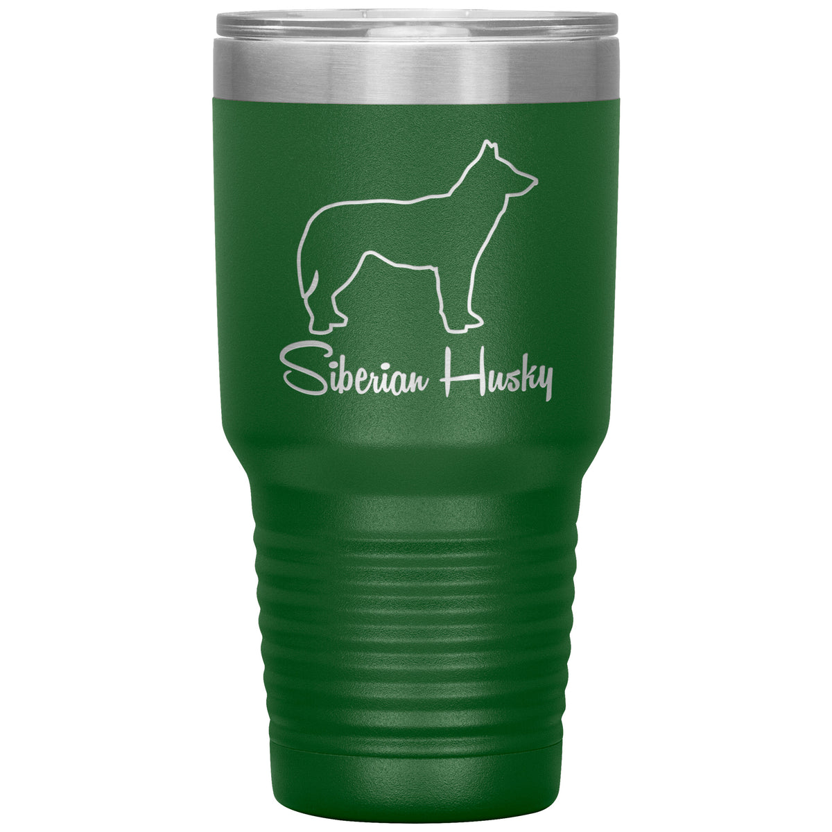 Siberian Husky Dog Outlined Silhouette 30oz Insulated Tumbler