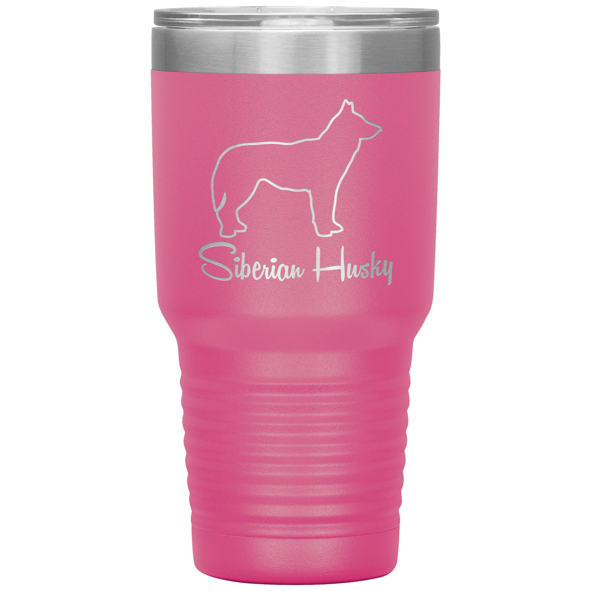 Siberian Husky Dog Outlined Silhouette 30oz Insulated Tumbler