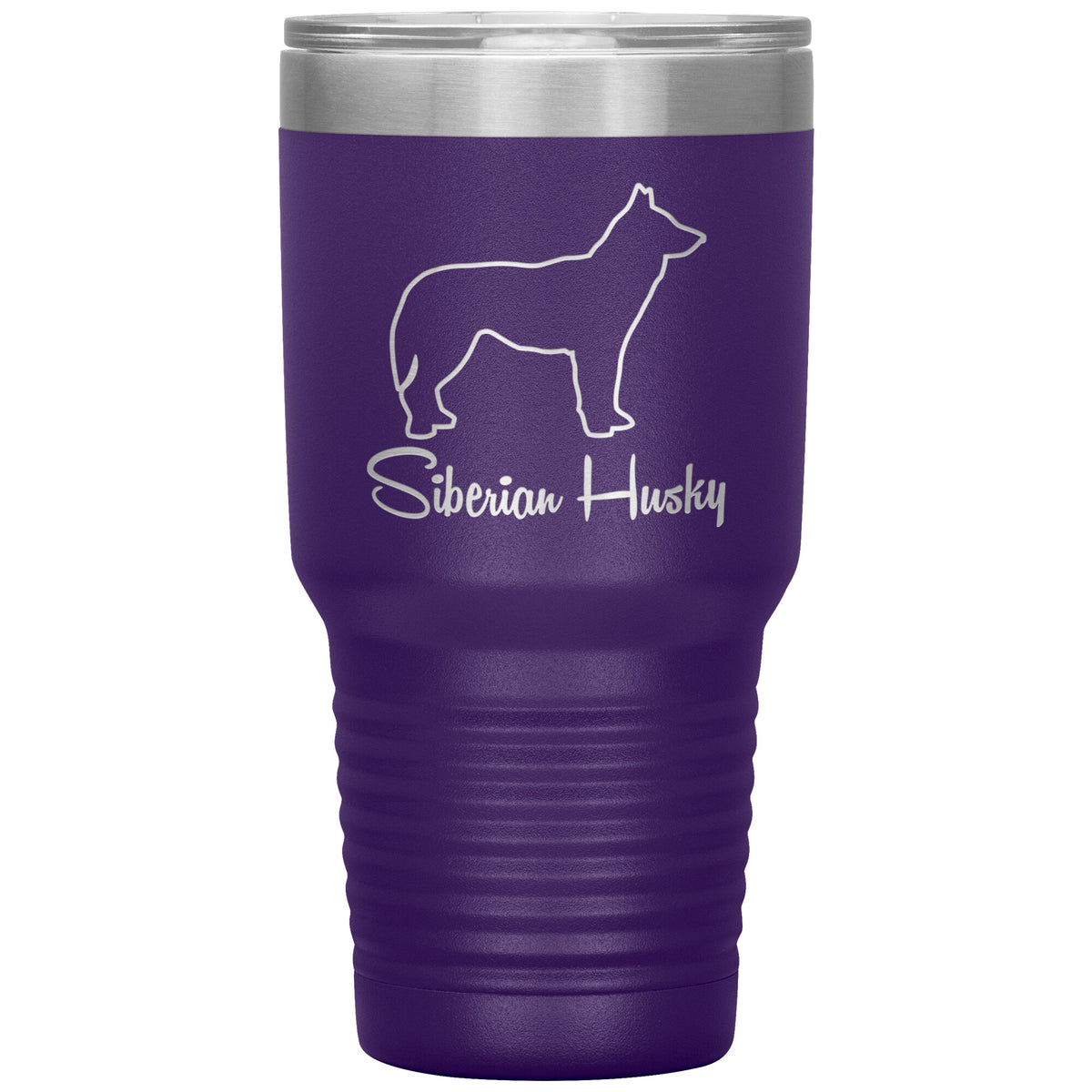 Siberian Husky Dog Outlined Silhouette 30oz Insulated Tumbler
