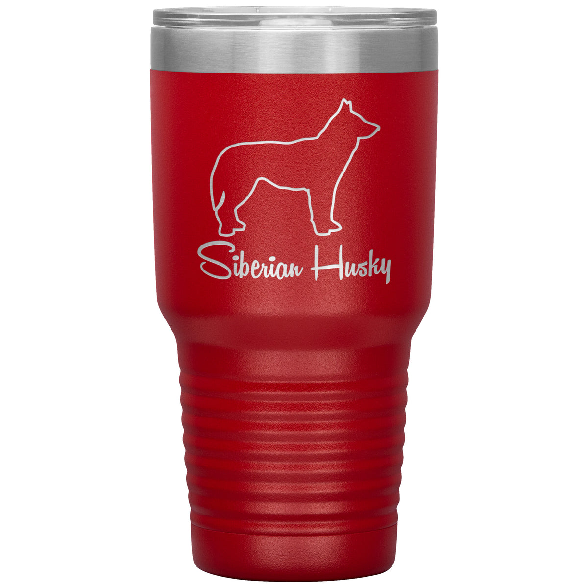 Siberian Husky Dog Outlined Silhouette 30oz Insulated Tumbler